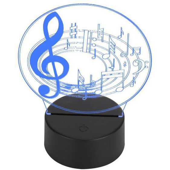 SALUTUYA Lumière LED 3D Musical Note 3D notes de musique LED lumière USB interface tactile table bureau nuit lampe creatifs kit