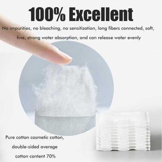 SALUTUYA support de coton de maquillage SALUTUYA Distributeur de cotons deco pack Poudre de (obtenez 50 cotons)