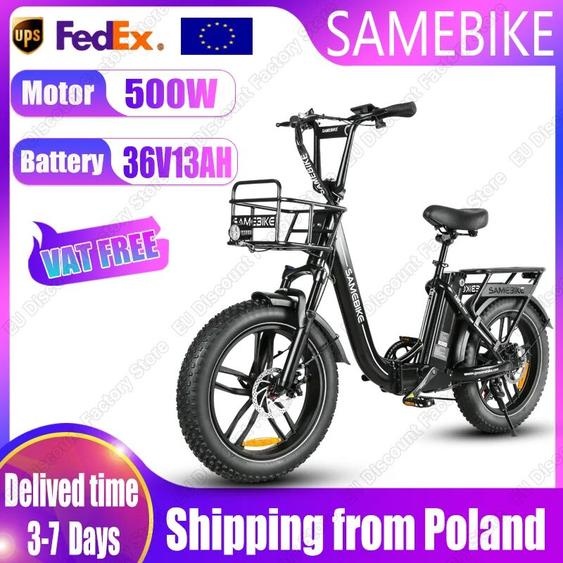 SAMEBIKE C05Pro vélo électrique 500W moteur 36V13AH batterie pliante en alliage daluminium vélo électrique neige 20*4.0-In gros pneu e-bike