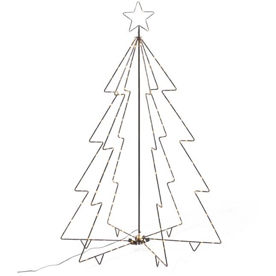 Sapin De Noël Avec Pique 220 Ampoules LED 120x80 (noir)