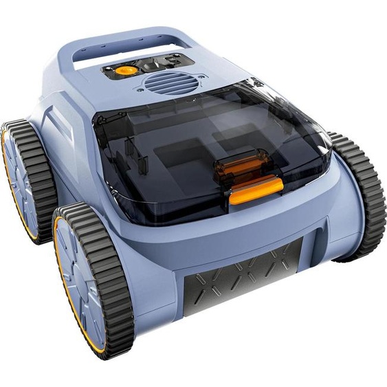 SAT20 Aspirateur de piscine, autonomie 150 min, jusquà 186 m², puissance daspiration 45.000 Pa, grimpe aux parois, pour piscines hors sol et encastrées, beige