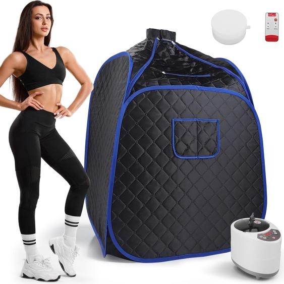 Sauna à vapeur portable - Tente de sauna pliable - Capacité 2,6 L - Chauffage rapide - Neuf niveaux de température - Télécommande - Arrêt automatique après 45 min