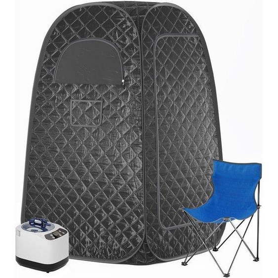 Sauna à vapeur pour la maison - Cabine de sauna à vapeur individuelle dintérieur avec siège pliable
