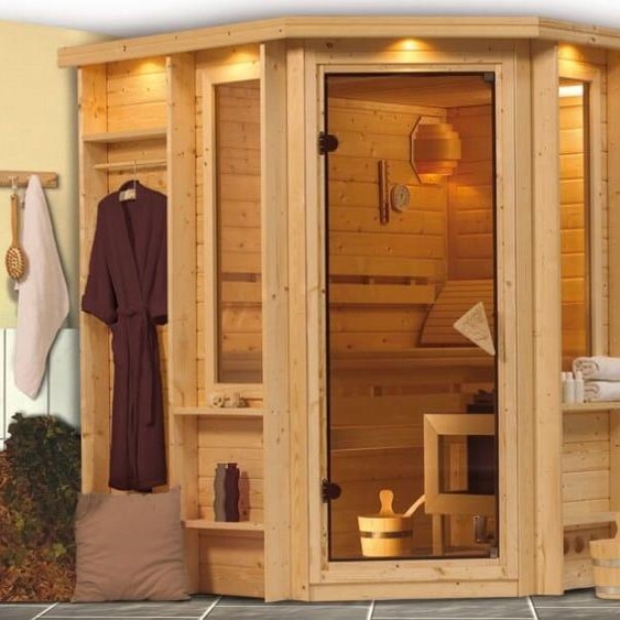 Sauna bois massif 40 mm Cortona - Premium