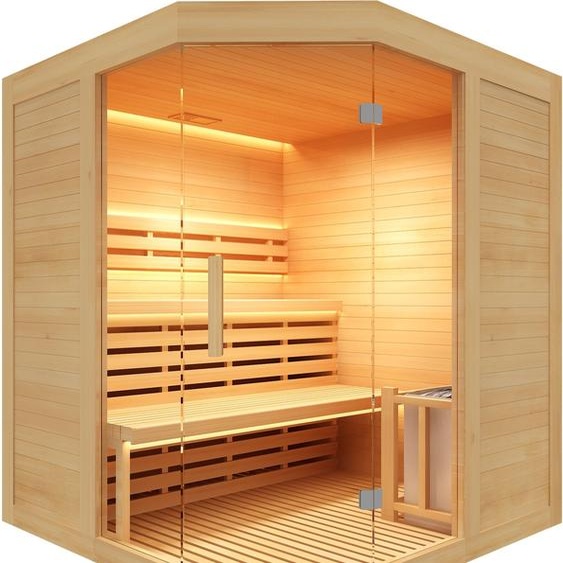 Sauna traditionnel Sense Angulaire 3 places Pack complet 4.5kw