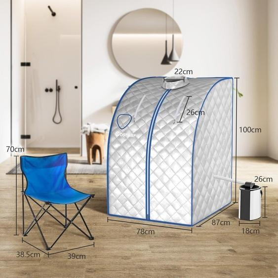Sauna vapeur portable avec chaudière de 3 L et télécommande
