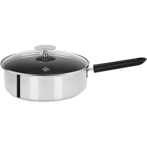 Sauteuse antiadhésive en  poignée noire en inox