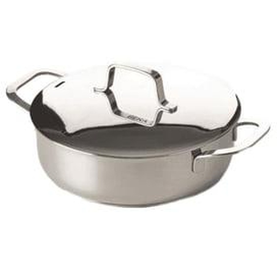 Sauteuse avec 2 anses et couvercle Maestro acier Ø24 cm
