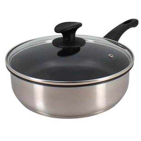 Sauteuse first 24cm en acier inoxydable avec couvercle