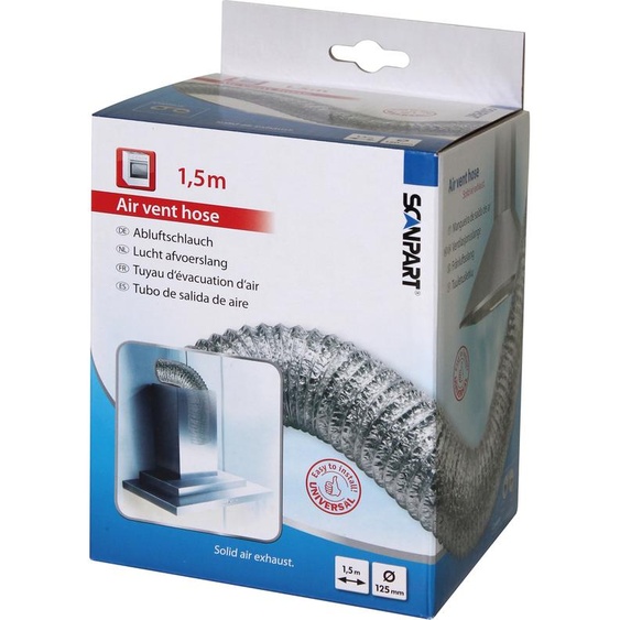 Scanpart Air Drain Hose Aluminium 1.5M 125Mm