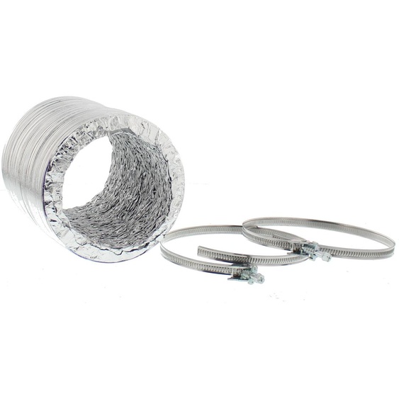 SCANPART Kit de tuyaux dévacuation dair ALU 125mm 3,0m (1130066300)