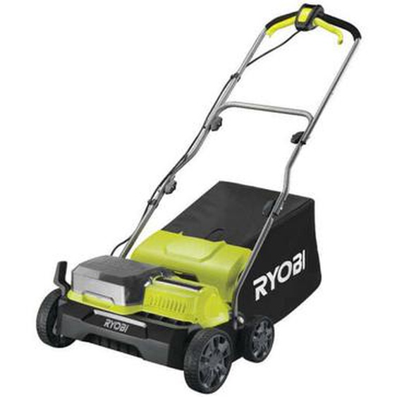 Ryobi - Scarificateur 2 x 18V LithiumPlus Fusion Brushless - Diamètre 35 cm - 55L - 2 batteries 4.0 Ah - 1 chargeur rapide RY18SFX35A-240
