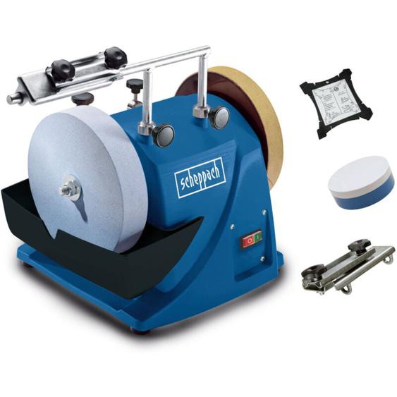 Scheppach - Affûteuse à eau Tiger 2000S – Système de ponçage à leau – 120 w – Pierre abrasive en corindon supérieur – Vitesse 120min-1