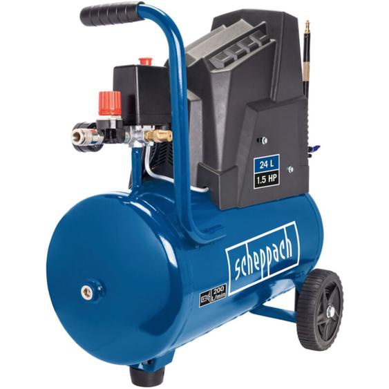 Scheppach - Compresseur à air HC30ox – 1100 w – Admission dair 200 l/min – Cuve de 24 l – 8 bar – Sans huile & longue durée de vie – Raccord rapide,