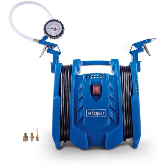 Scheppach - Compresseur dair Air force 7 – 1100 w – Compresseur à air portatif – 97 dB – 8 bar – Débit daspiration 180 L/min – 230 v / 50 Hz –