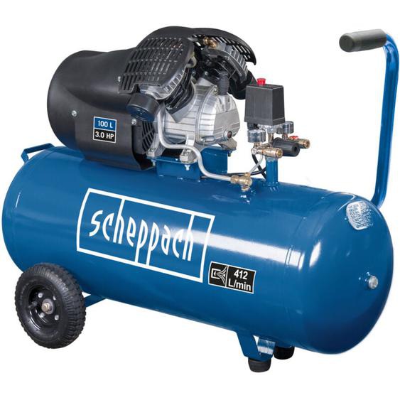 Scheppach - Compresseur dair HC120DC – 230 v – 2200 w / 3,0 ps – Pression 10 bar – Cuve de 100 l – Débit daspiration 412 L/min – Double cylindre –