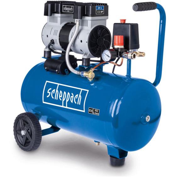 Scheppach - Compresseur dair HC26Si – Compresseur à air ultra silencieux - Cuve 24 l – Pression de travail 8 bars - 1100 w - 230 v - Capacité