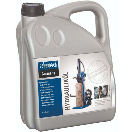 Scheppach - Huile hydraulique 5L - Universelle pour tous les fendeurs de bois hydrauliques Qualité iso 6743/4