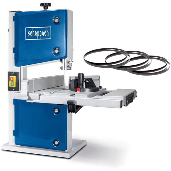 Scheppach - Scie à ruban HBS30 – 350 w – Vitesse de coupe constante 900 m/min – Table inclinable jusquà 45° - Table de travail extensible – Raccord