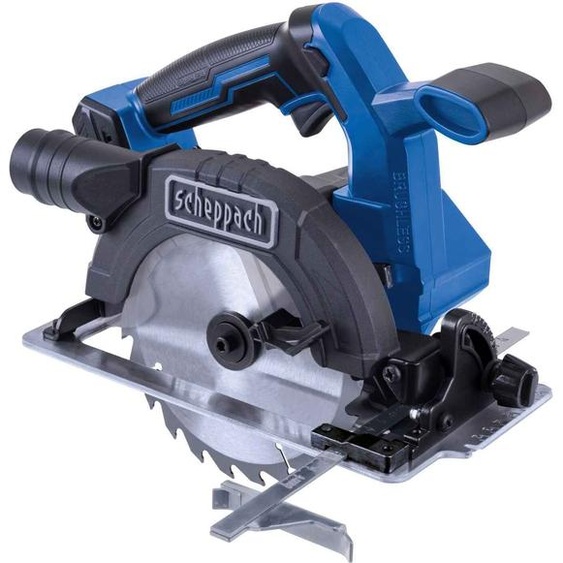 Scheppach Scie circulaire manuelle sans fil BC-HCS165-X | Ø 165 mm | Démarrage progressif | Scheppach 20V IXES | Moteur brushless | Softgrip | 4500 min-1 | Accessoires inclus
