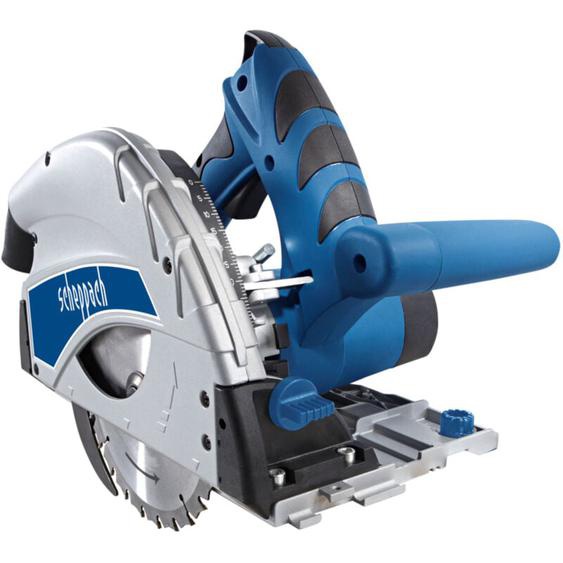 Scheppach - Scie plongeante PL55 – 230 v – 1200 w – Profondeur de coupe 55 mm – Joint creux 16 mm – Inclinaison de 0° à 45° – 2 rails de guidage