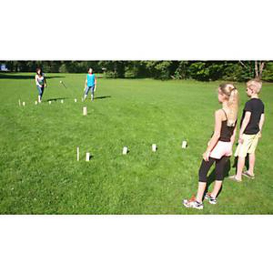 SCHILDKRÖT Jeu déchecs suédois Kubb, en pin