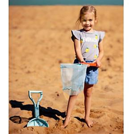 SCHILDKRÖT Kit de jouets de plage 2 en 1, rouge/bleu