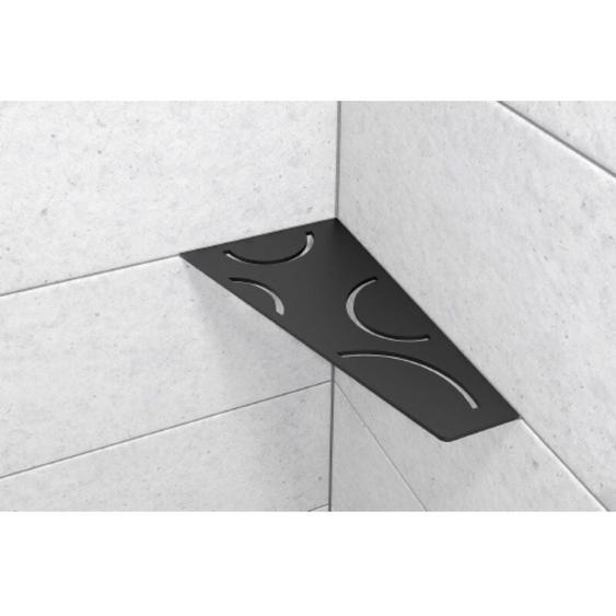 Schluter - Tablette dangle mural SHELF-S3 curve Noir graphite mat