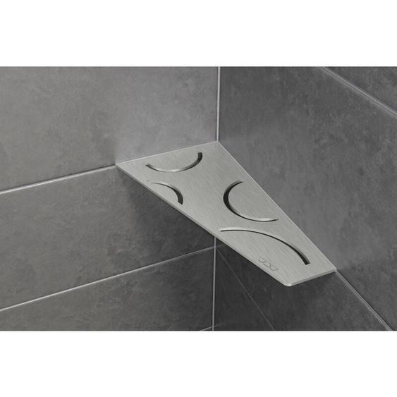 Tablette murale de douche shelf- e- S3 - curve - inox brossé - 62 x 295 x 154 mm