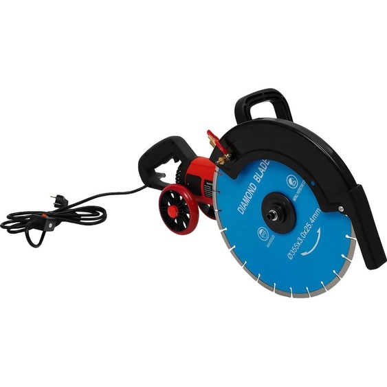 Scie à béton, haute efficacité, système de pompe à eau, bleu