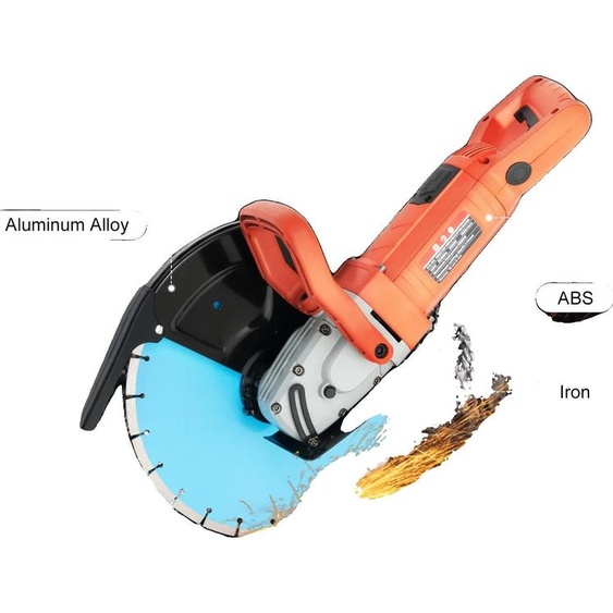 Scie à béton, puissance 3000W, tension 220V, profondeur de coupe 13,5 cm, vitesse 3800 tr/min, design convivial