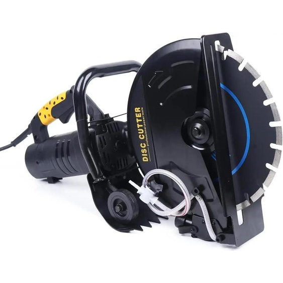 Scie à béton - Scie à pierre électrique - Puissance 3200 W - Disque de coupe 35 cm - Coupe à leau avec conduite deau et pompe - Pour pierre et brique - Scie à sol