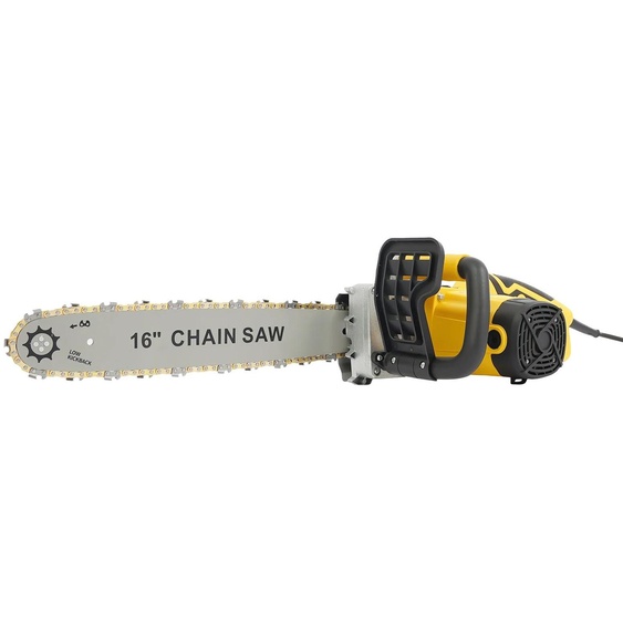 Scie à chaîne 2000W - Scie électrique - Lame de 40 cm - Moteur en cuivre puissant - Tension de la chaîne réglable - Pour le bois de chauffage et le bois en général - Jaune