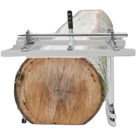 Scie à chaîne, alliage daluminium robuste, épaisseur de coupe réglable de 1/2 pouce à 13 pouces, largeur de coupe maximale 600 mm (24 pouces), longueur du produit 25 pouces (63,5 cm), compatible avec les tronçonneuses de 14 pouces à 24 pouces