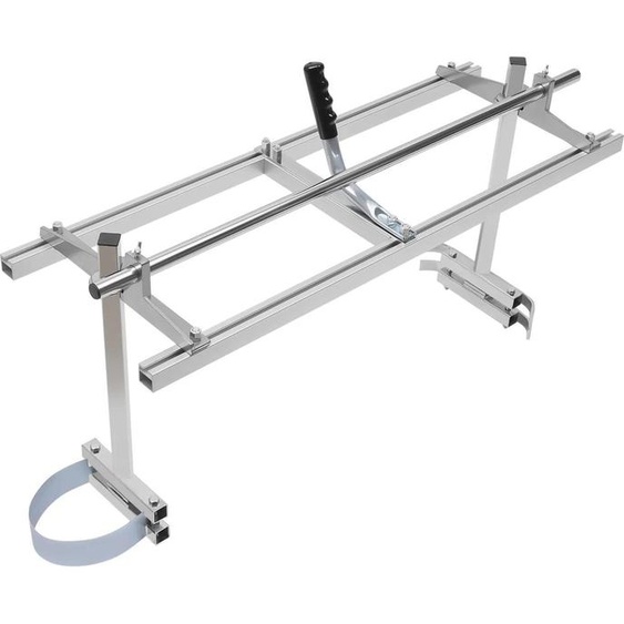 Scie à chaîne - Kit de scierie mobile - Réglable en hauteur - Largeur de coupe jusquà 91 cm - Pour couper des planches et travailler le bois - Argent