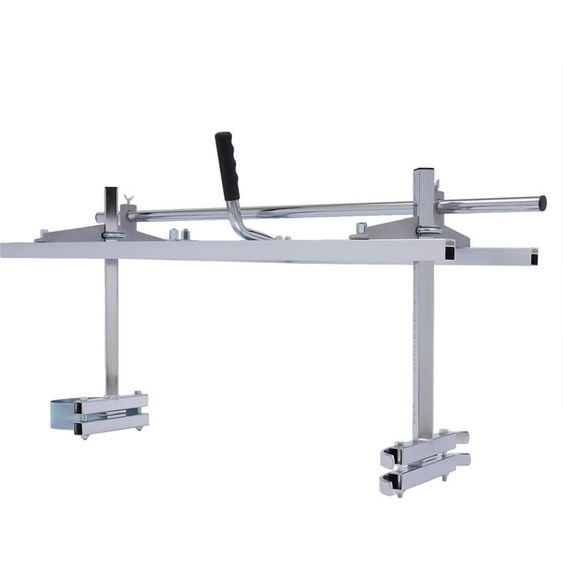 Scie à chaîne mobile - Chainsaw Mill - Pour longueur de guide-chaîne 35–91 cm - Épaisseur de coupe 1,2–30 cm - Largeur max. 80 cm - Cadre en aluminium - Argent