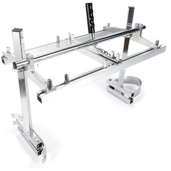 Scie à chaîne pour scierie - Accessoire pour tronçonneuse - Longueur de coupe de 35 à 61 cm - Alliage daluminium portable - Guide pour la coupe de planches - Argenté