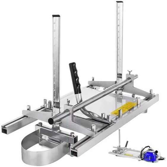 Scie à chaîne pour scierie, hauteur réglable de 0 à 14 pouces, épaisseur de coupe de 1/2 à 13, compatible avec les tronçonneuses de 14 à 24 pouces, structure en aluminium et en acier, poids : 14,2 livres