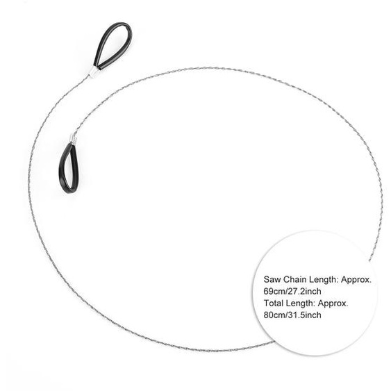 Scie à fil en acier inoxydable Outil de survie pour les urgences, les voyages, le camping et les activités de plein air, pliable