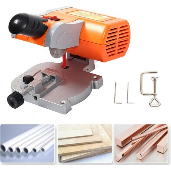 Scie à onglet Mini Scie à 45° Scie circulaire Lame de scie en acier Scie de table Pour bois Métal Coupe 7800rpm 220V