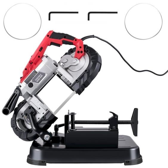 Scie à ruban 12,7 cm - 1100 W 10 A ruban de scie en acier - Scie à fer 127 mm Max. Capacité de coupe - 137,8-472,4 pieds par