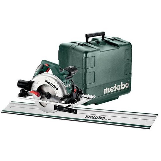 Scie circulaire 1200 w 160x20 mm ks 55 fs Set avec rail de guidage dans Coffret Metabo 691064000