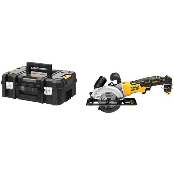 Scie circulaire 18V XR (sans batterie ni chargeur) + coffret Tstak II DEWALT DCS571NT-XJ