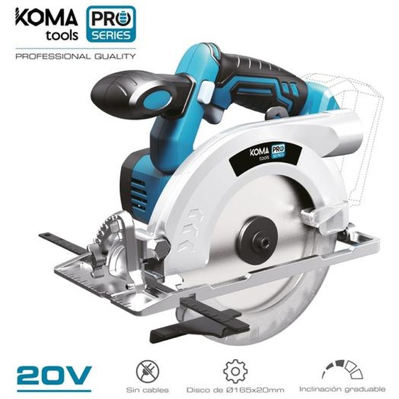 Scie Circulaire Koma Tools 20v Scie Circulaire Sans Fil 20v Pour Coupes Précises Sur Bois. - Koma Tools
