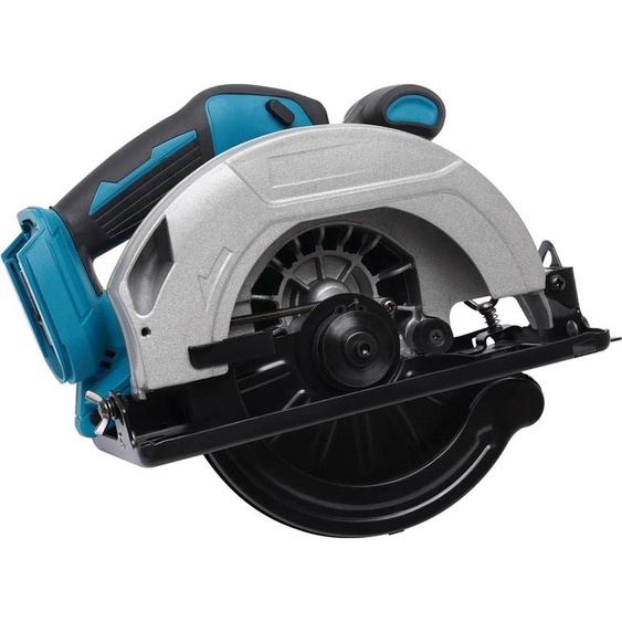 Scie circulaire à main - Alimentation secteur - Puissance 750 W - Vitesse de rotation 20 000 tr/min - Angle de coupe 0-45° - Lame de scie 90 mm - Moteur en cuivre - Bleu