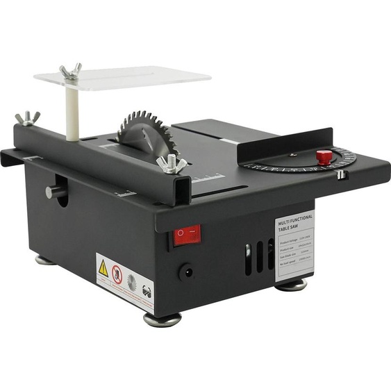 Scie circulaire de table, 10000 tr/min, capacité de coupe polyvalente, noire