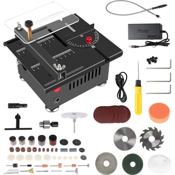 Scie circulaire de table, angle réglable, fonctionnement à grande vitesse, fiche EU