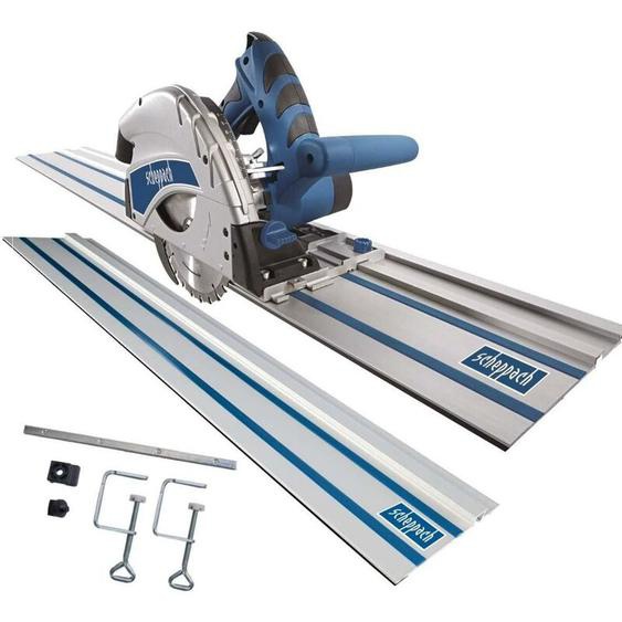 Scie circulaire plongeante Scheppach PL55 + 2800 mm rail de guidage + kit