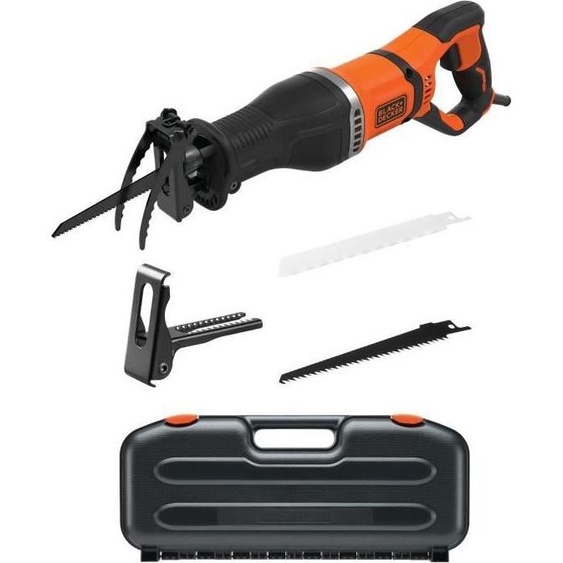 Scie Électroportative Black+Decker BES301K-QS, 750W, Vitesse Variable 0-2800 tr/min, Coupe Bois Métal Plastique