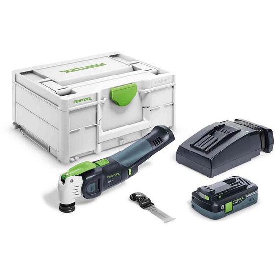 Scie-oscillante 18V OSC 18 HPC 4,0 EI-Plus + batterie 4 Ah + chargeur + coffret Systainer - FESTOOL - 576595